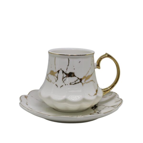 Palm beach porculanski set bijela-1-min Palm beach porculanski set šoljica za kafu 6 komada