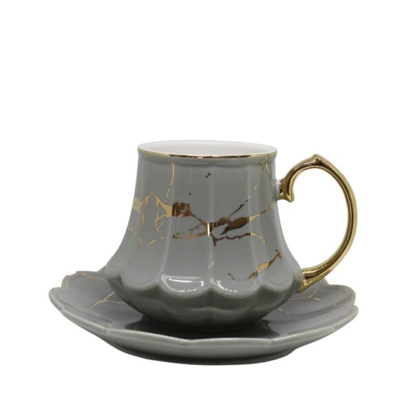 Palm beach porculanski set siva-1-min Palm beach porculanski set šoljica za kafu 6 komada
